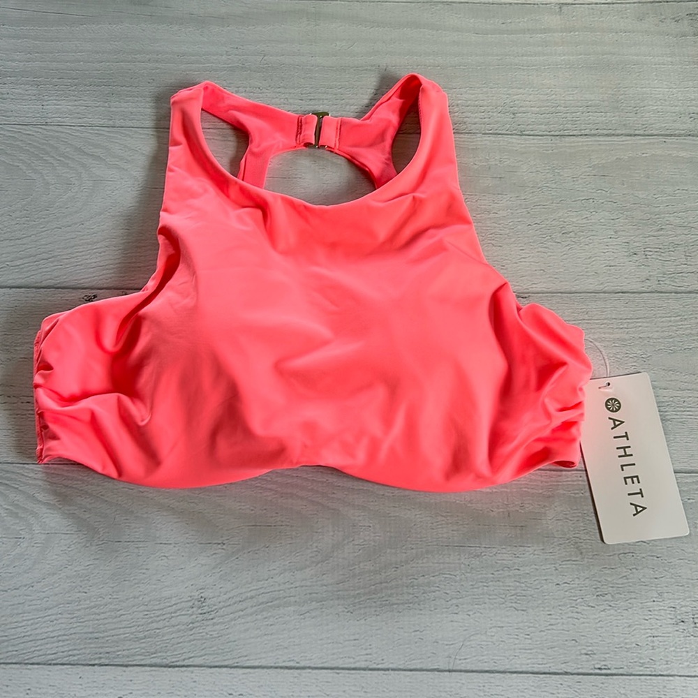 Athleta Maldives High Neck Bikiniโ Top Sz 38 B/C NWT